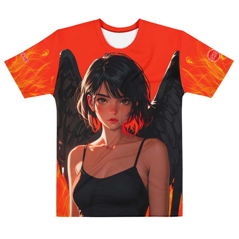 Rated E - AOP Unisex Polyester Tee: FALLEN ANGEL